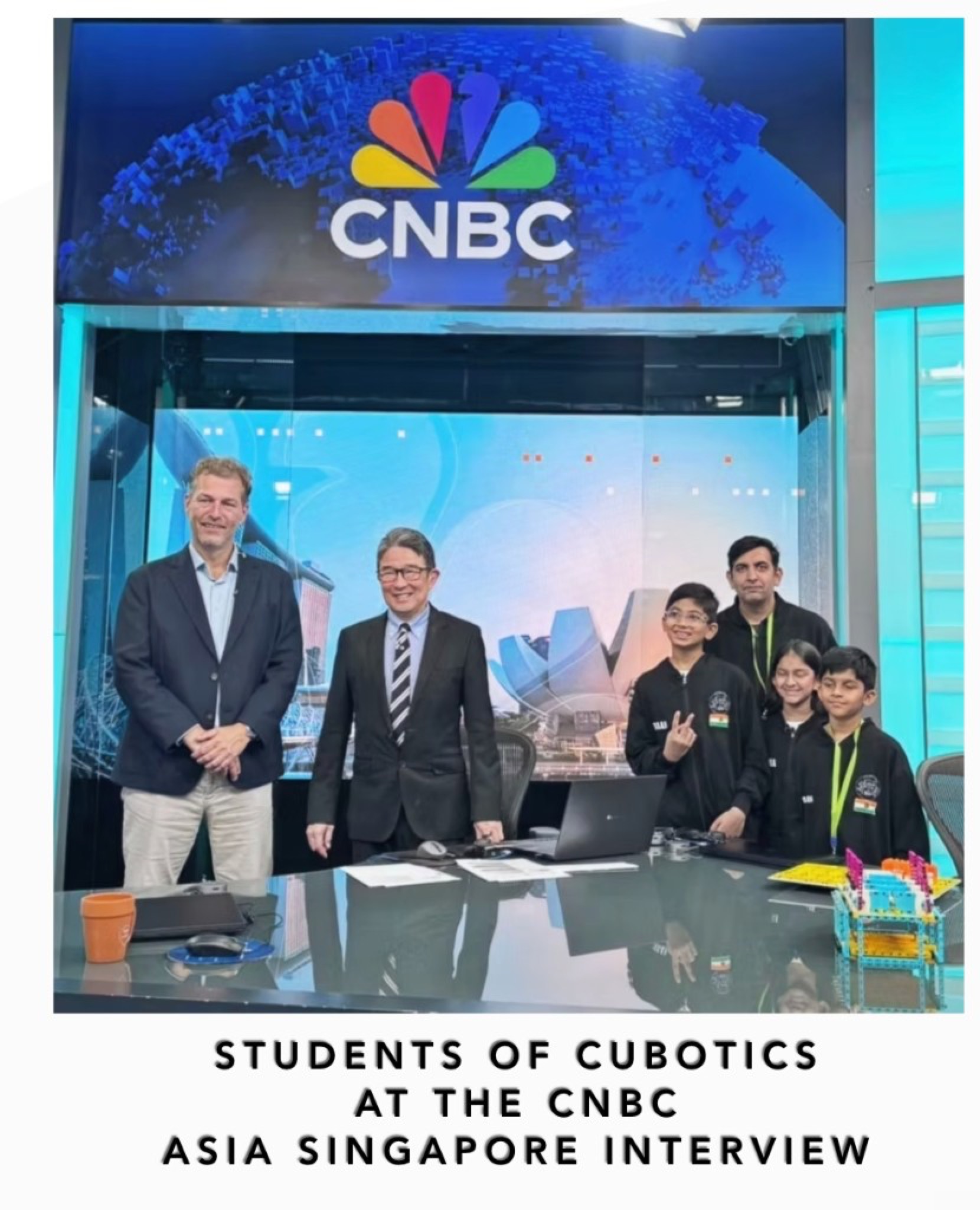 Students of Cubotics at the CNBC Asia Singapore interview